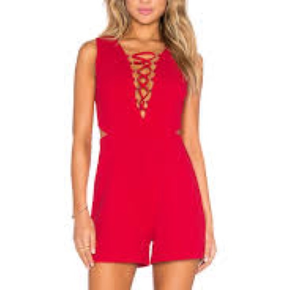 NEVER WORN Red Glamorous romper size S